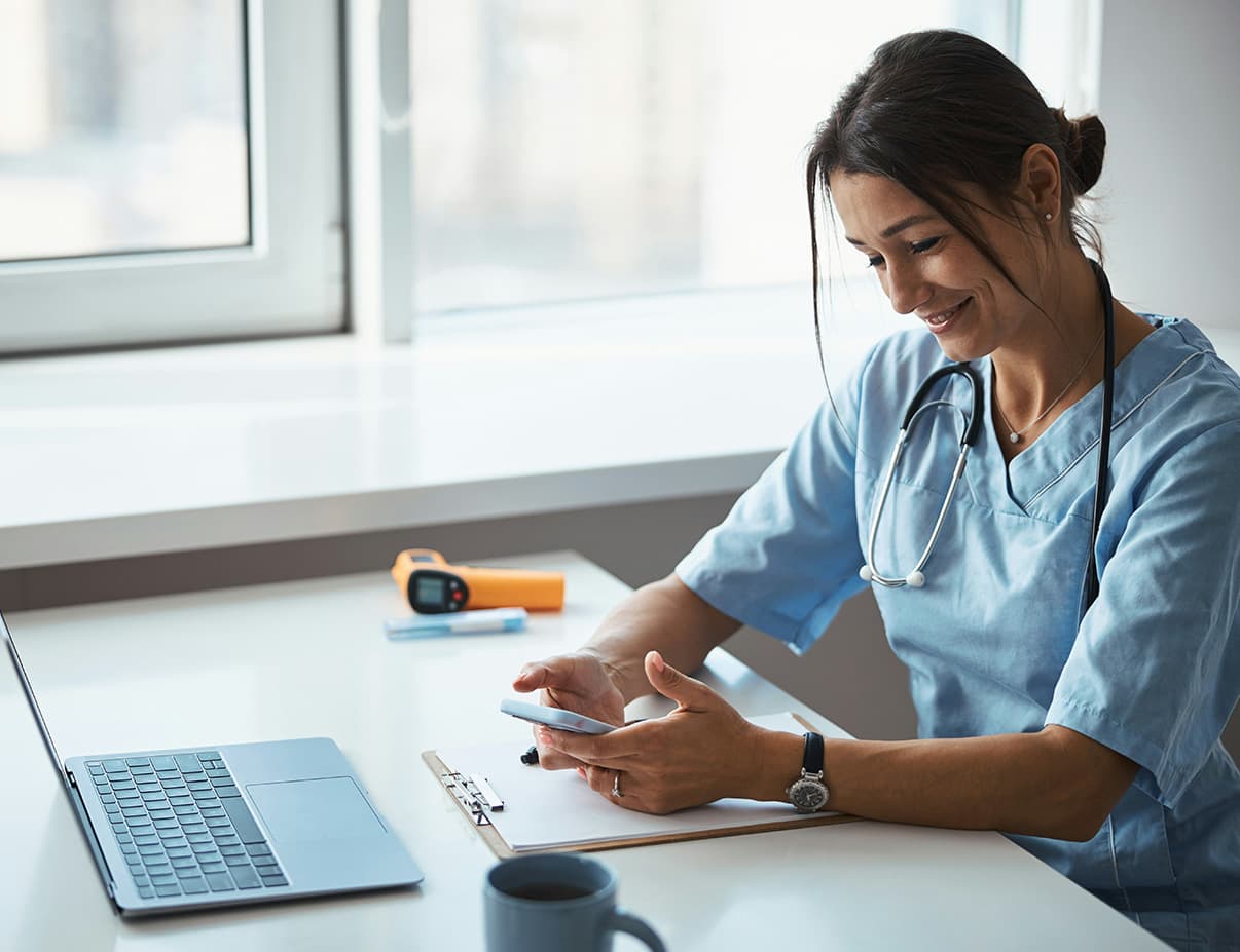 Licensed provider reviewing a patient prescription on the Teligant platform