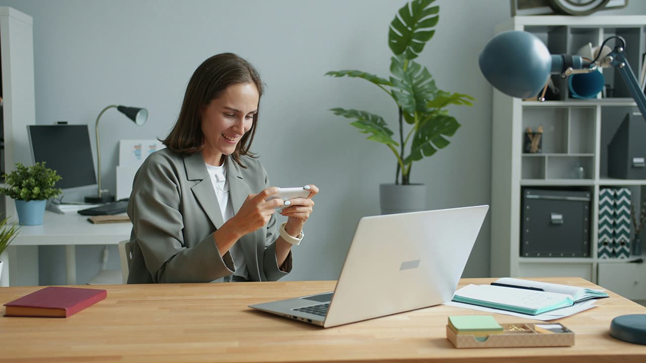Woman shopping for skincare products online